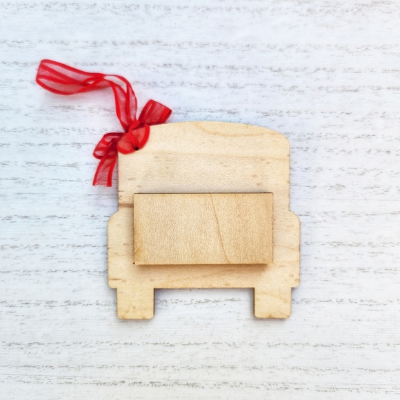 SCHOOL BUS DRIVER GIFT!!! Laser Cut & Engraved Gift Card Holder Ornament - Picture 5 of 5